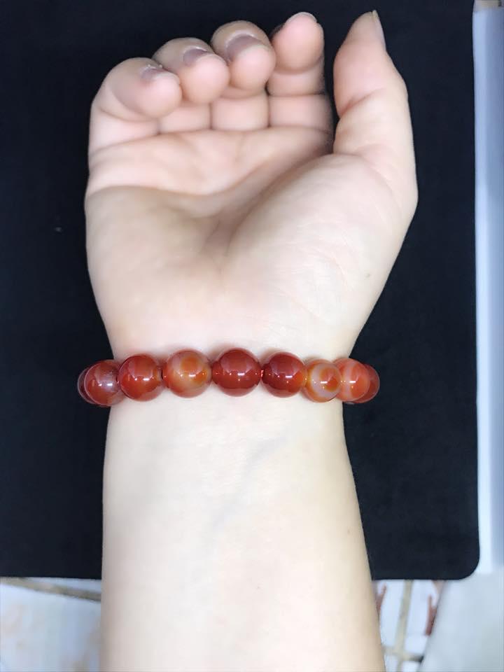 [HCM]VÒNG TAY ĐÁ MÃ NÃO ĐỎ 10LY.