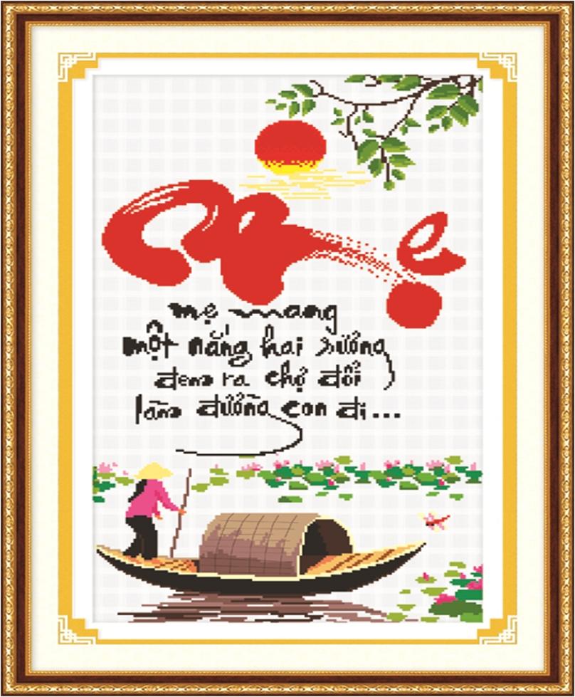 Tranh thêu chữ thập chữ mẹ 222886