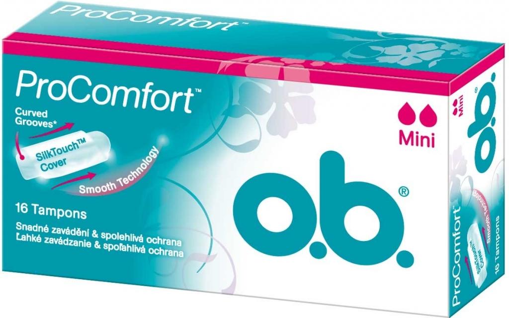 TAMPON cỡ mini O.B Red PROComfort ( 16 Miếng / hộp) - Nhập Khẩu