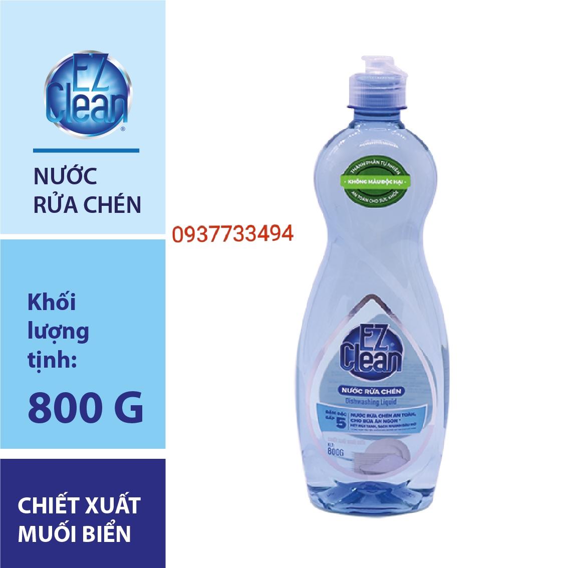 Nước rửa chén đậm đặc EZ hương muối biển 800g