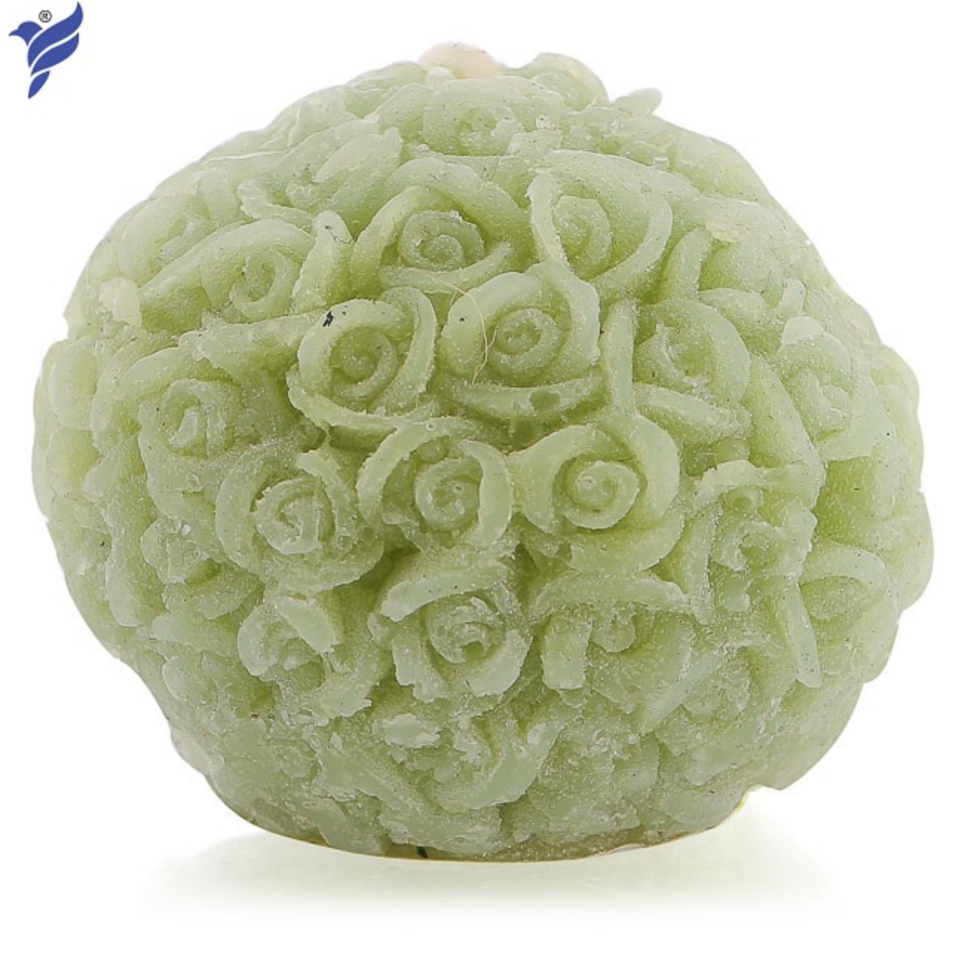 Nến thơm décor hoa hồng hình quả cầu