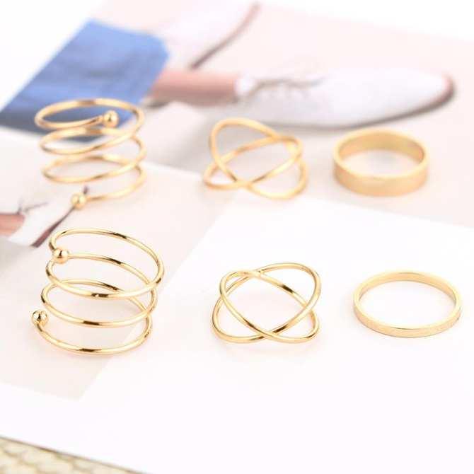 Combo 6 chiếc nhẫn đa phong cách