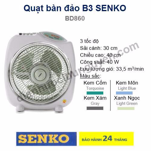 [HCM]QUẠT BÀN ĐẢO 3 TẤC SENKO BD1012