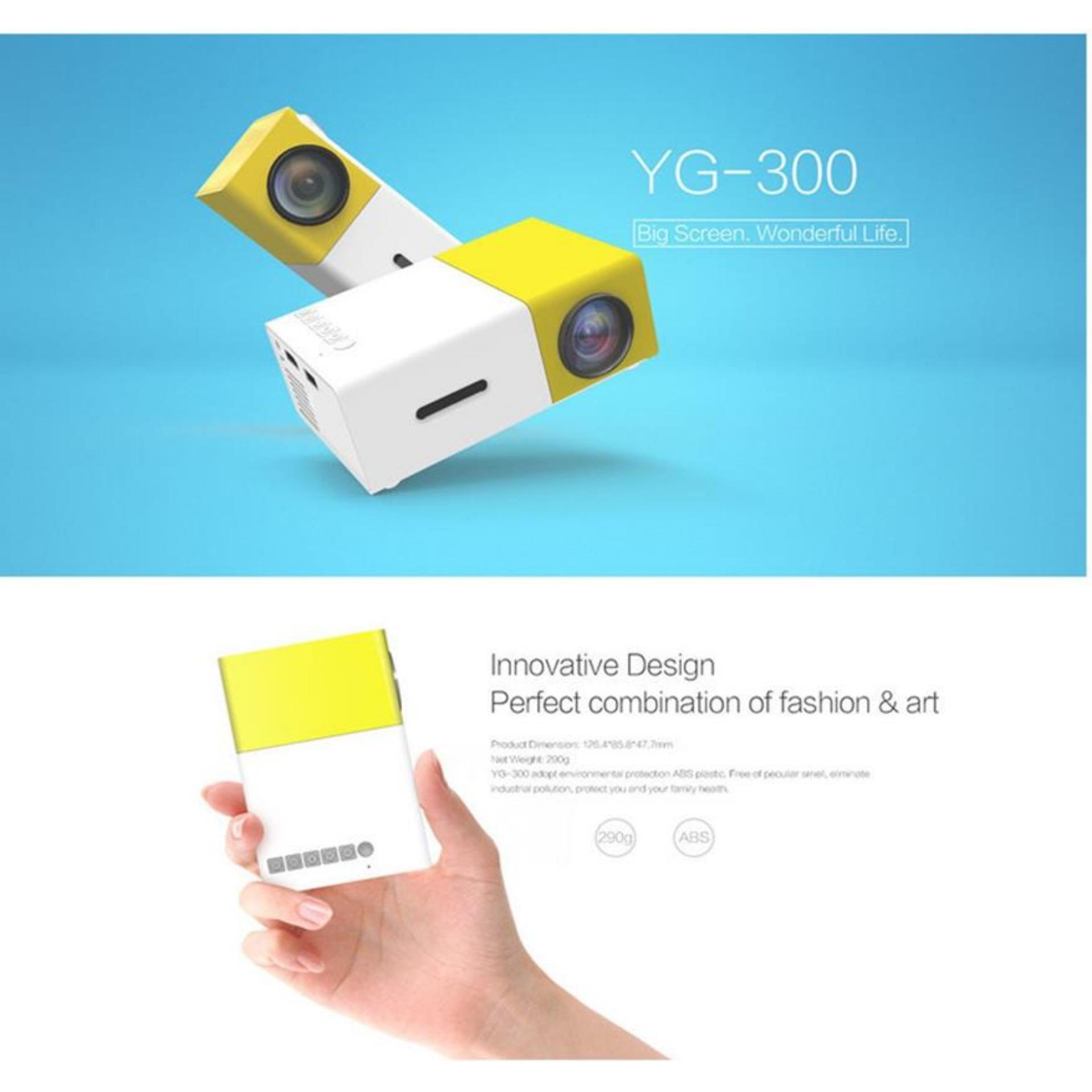 Máy Chiếu Mini M6, Máy Chiếu Mini Uy Tín, Máy Chiếu Cầm Tay Mini YG300, Thiết Kế Nhỏ Gọn, Độ Phân Giải Cao Giúp Hình Ảnh Sắc Nét, Kết Nối Với Nhiều Thiết Bị Như Máy Tính, Điện Thoại, USB