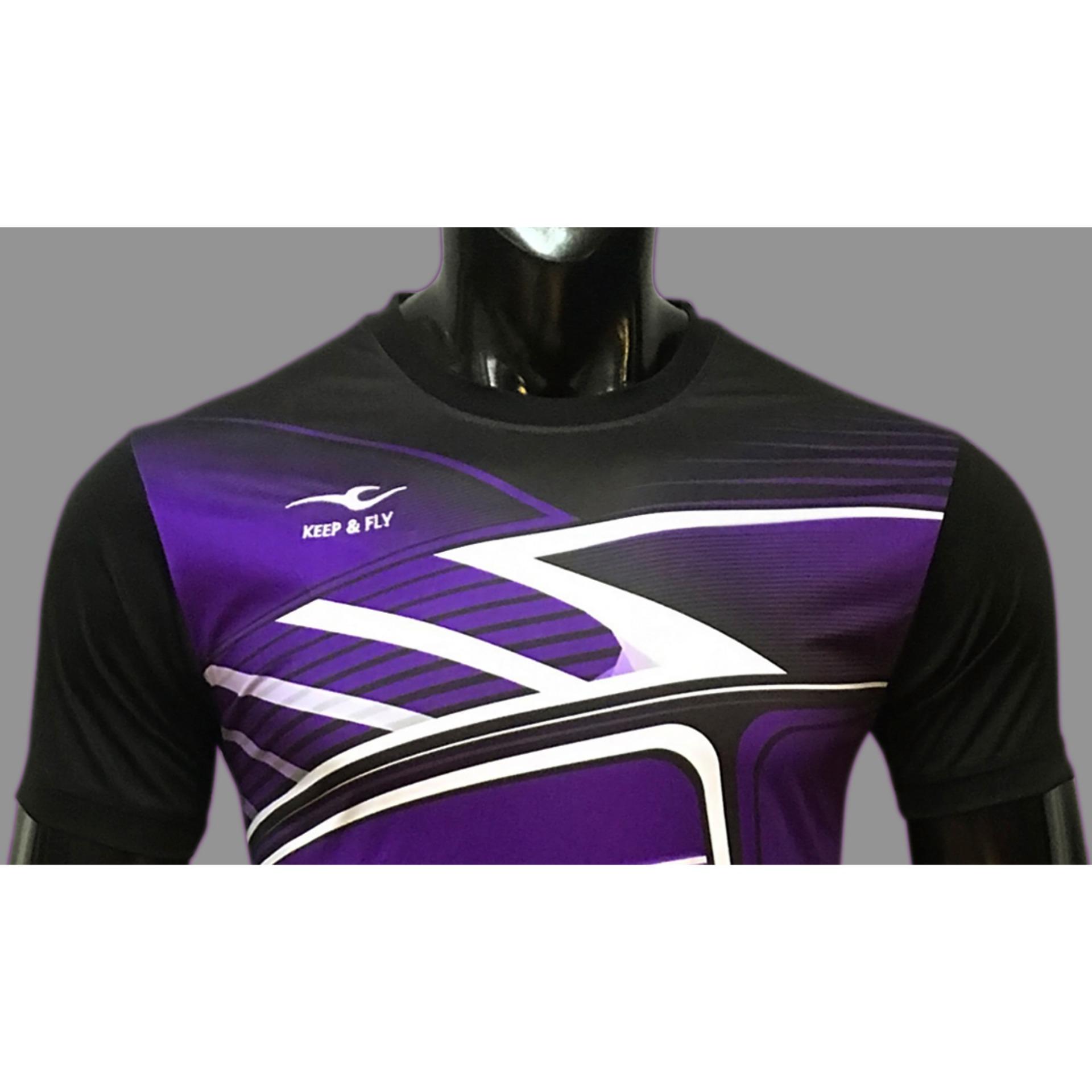 Bộ quần áo bóng đá cao cấp KEEP & FLY Thunder Tím