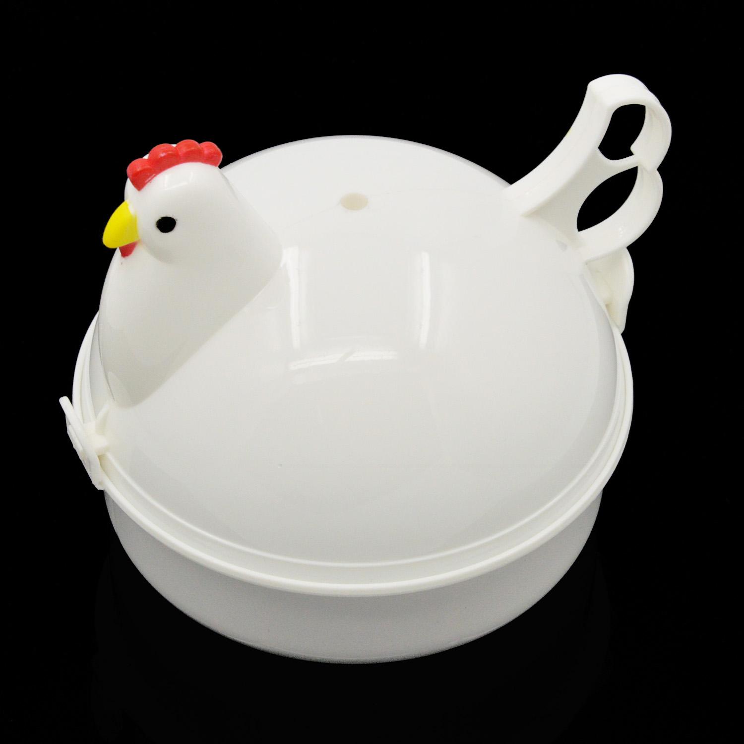 Cute Chicken Shape Microwave 4-eggs Boiler Steamer Eggs Cooker Poacher Home Kitchen Morning Breakfast Cooking Appliances Tool Accessory - intl