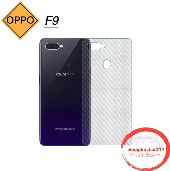 [HCM]MIẾNG DÁN CARBON OPPO F9 DÁN DẺO MẶT LƯNG VÂN CARBON
