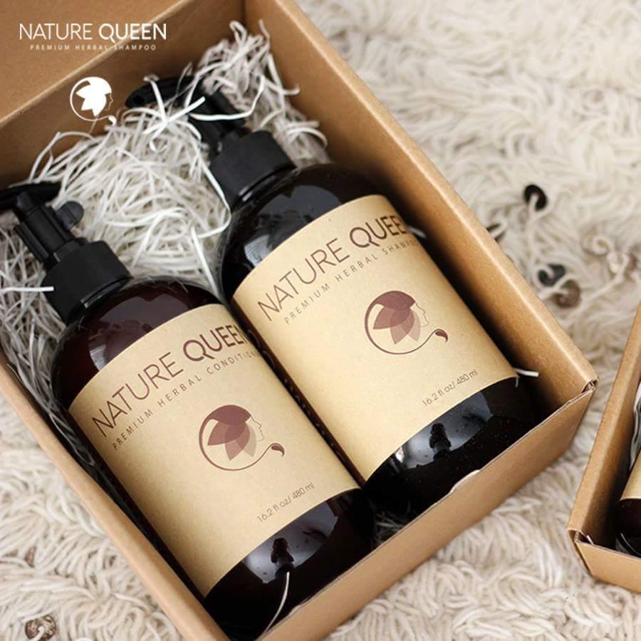 Combo đặc biệt: Dầu gội & xả Nature Queen 480ml (Tặng kèm 1 chai tắm 100ml trị giá 150k)