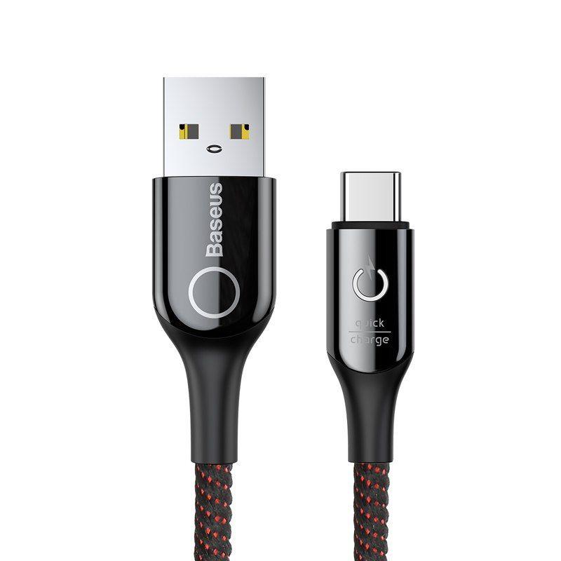 Cáp sạc thông minh qc 3.0 tự ngắt khi sạc đầy pin hãng baseus chuẩn type c cho samsung,oppo,sony,nokia,htc,huawei,lg ....