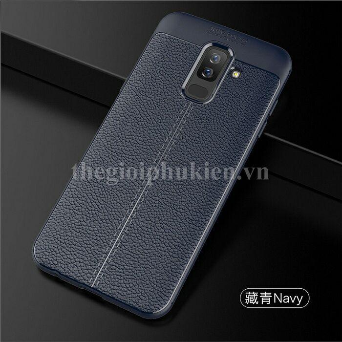 Ốp lưng dẻo thời trang giả da cao cấp cho Samsung Galaxy A6+ Plus 2018