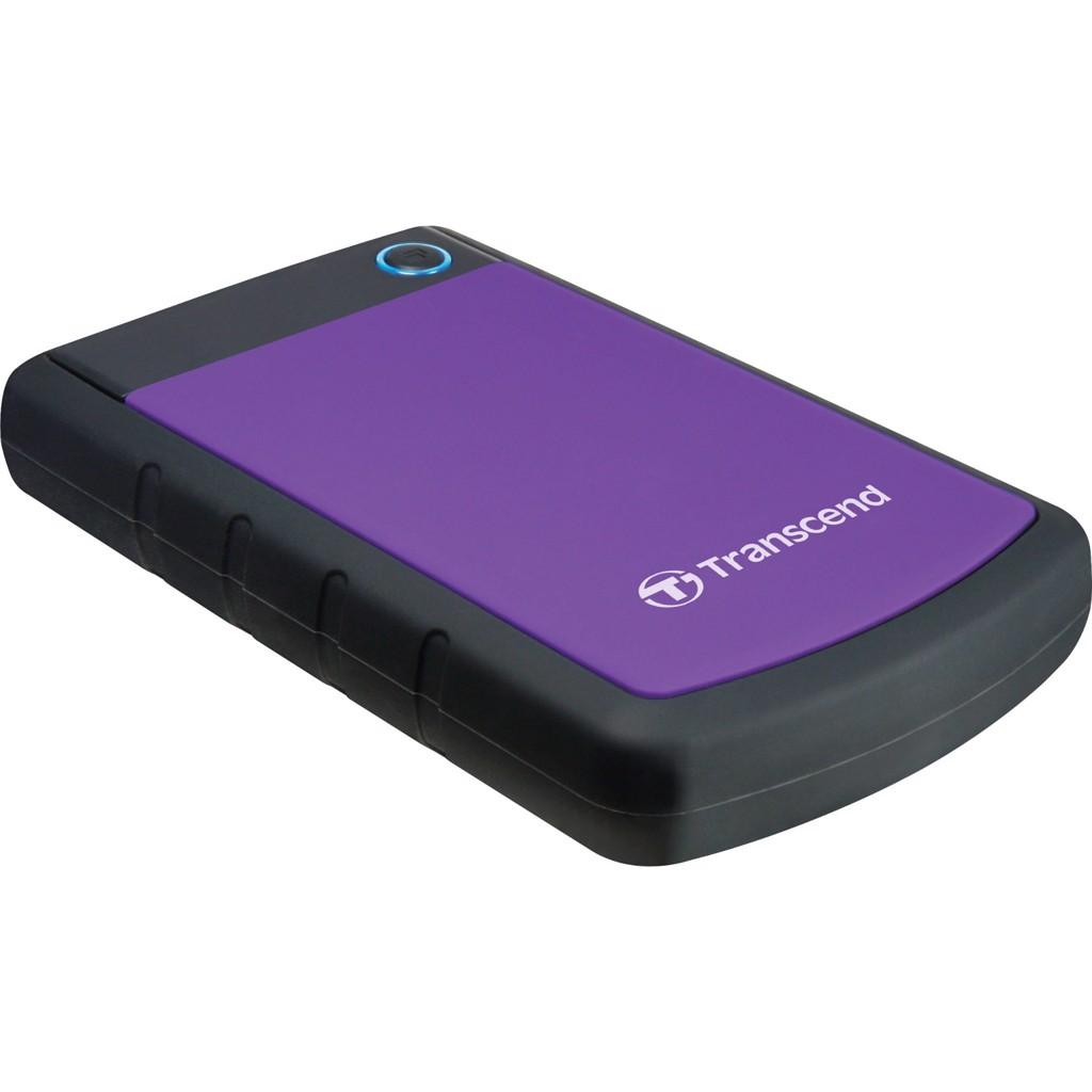 Ổ cứng di động Transcend 2TB H3P (TS2TSJ25H3P) (Tím) Chính Hãng TẶNG HỘP BẢO VỆ TRANSCEND