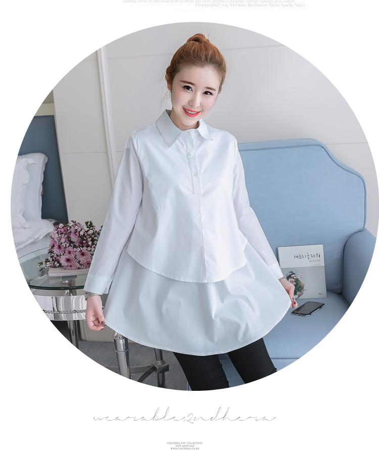 Áo Bầu Trắng Cổ Đức Dài Tay_1254