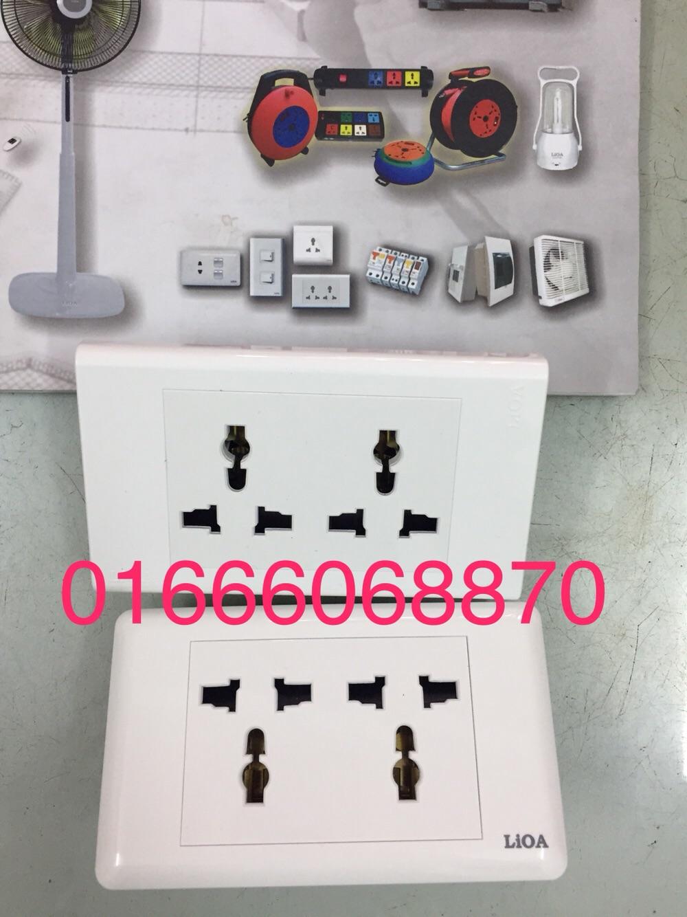 Ổ cắm đôi 3 chấu đa năng lioa