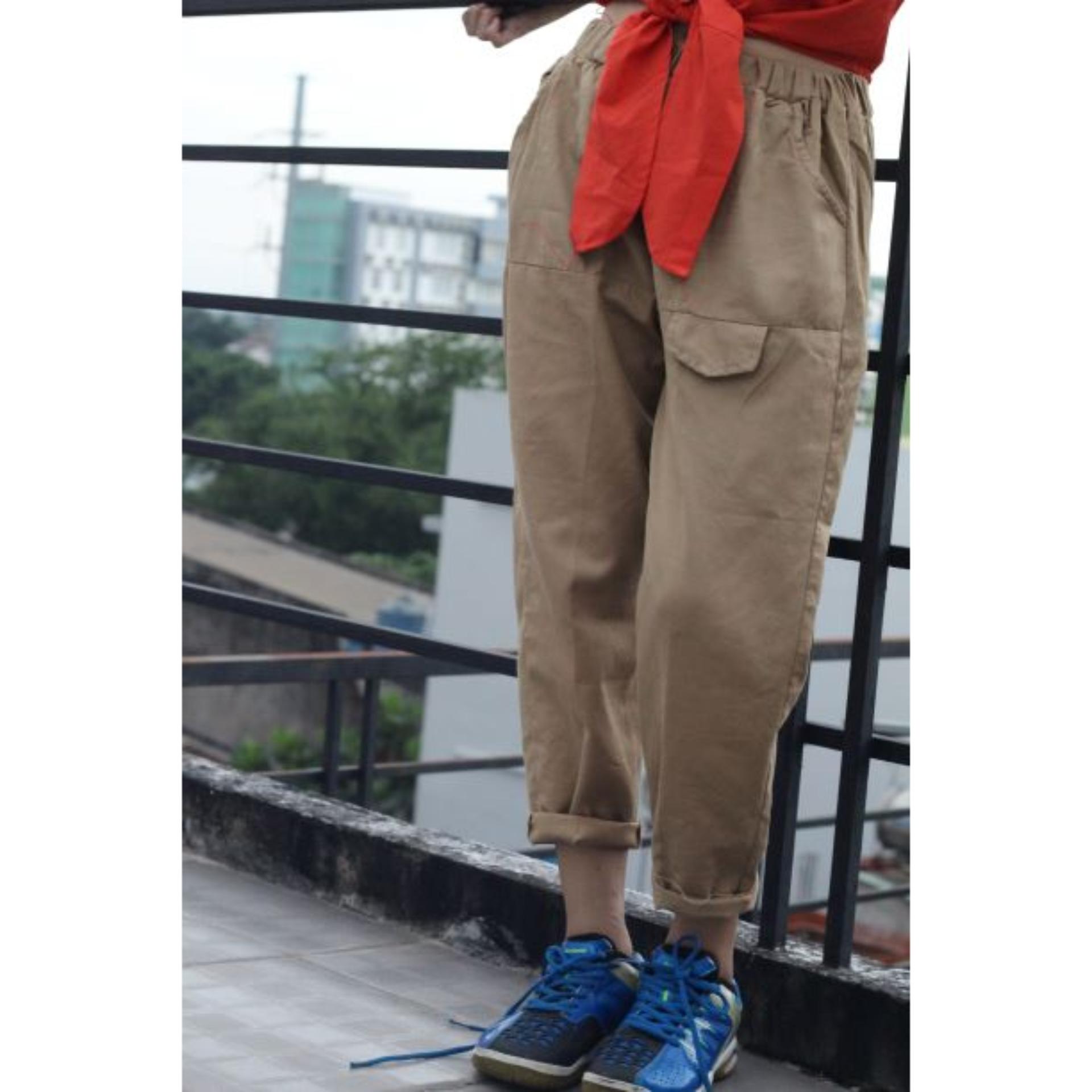 QUẦN BAGGY NỮ LƯNG THUN