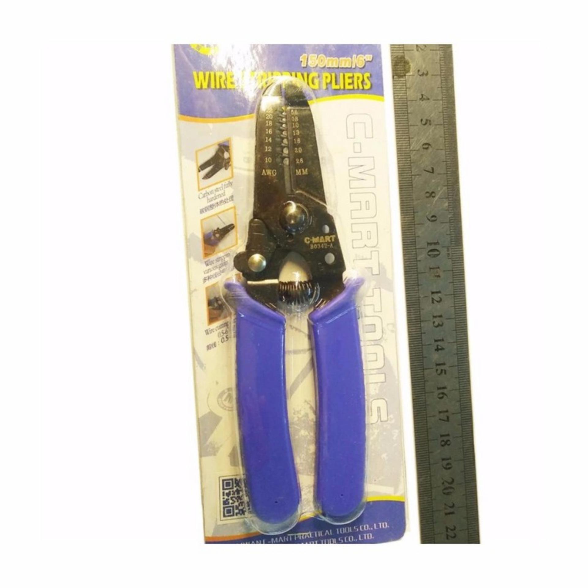 Kìm tuốt vỏ dây B 0.4~1.3mm2 B0342-B C-MART