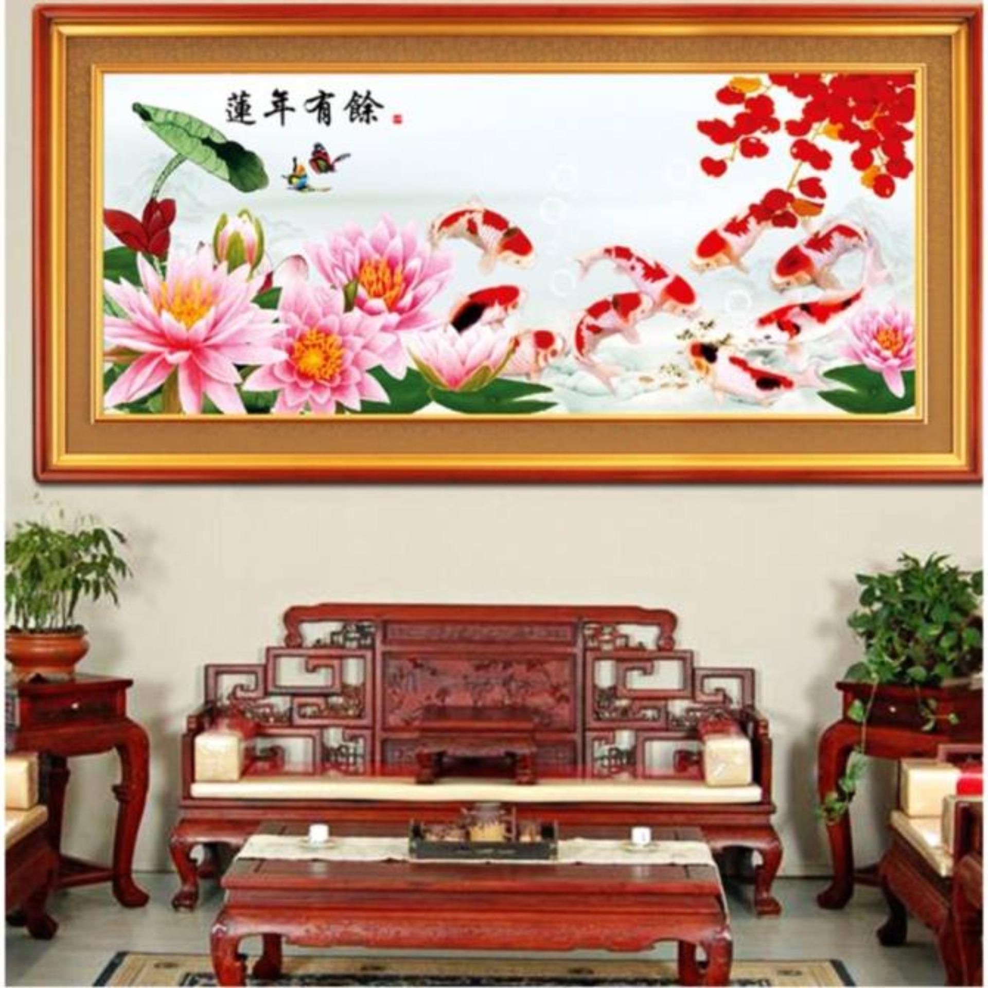 tranh thêu cá cửu ngư