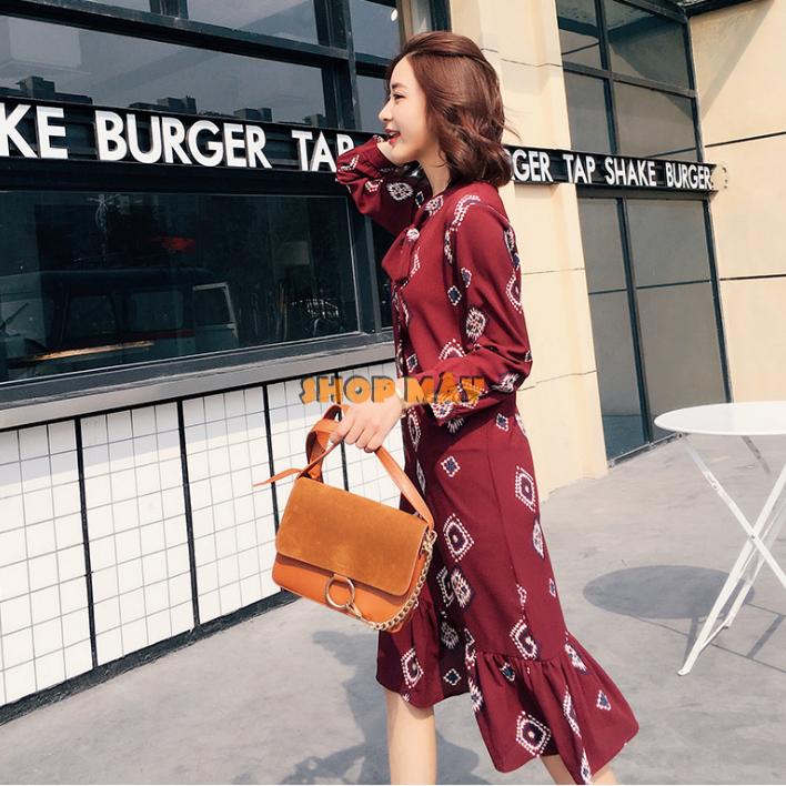 Đầm Xinh Thắt Nơ Duyên Dáng DN034 Shop Mây