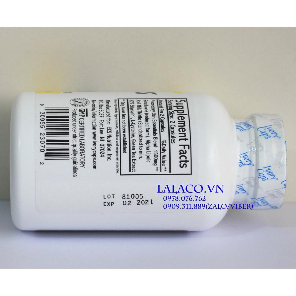 Viên uống trắng da Ivory Caps 60 viên Mỹ