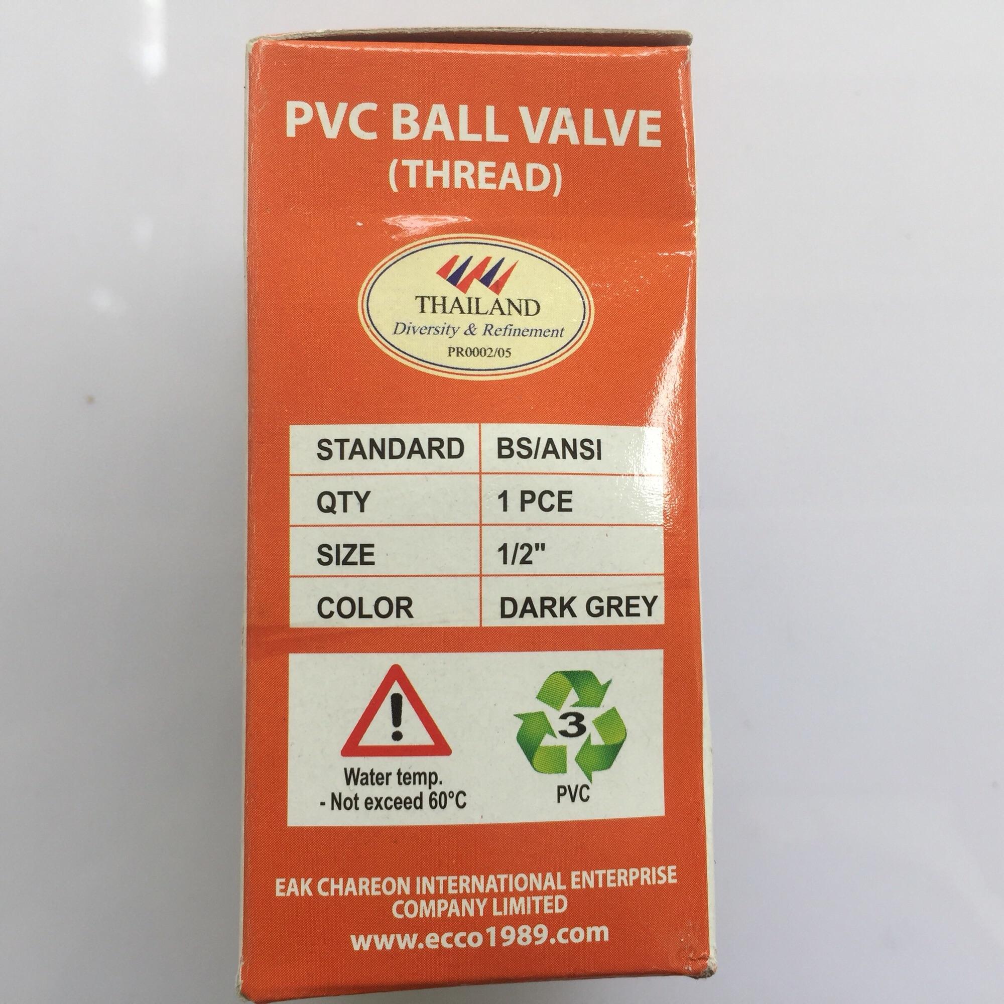Van khoá nước Ecco phi 21 có ren trong nhập khẩu từ Thái Lan