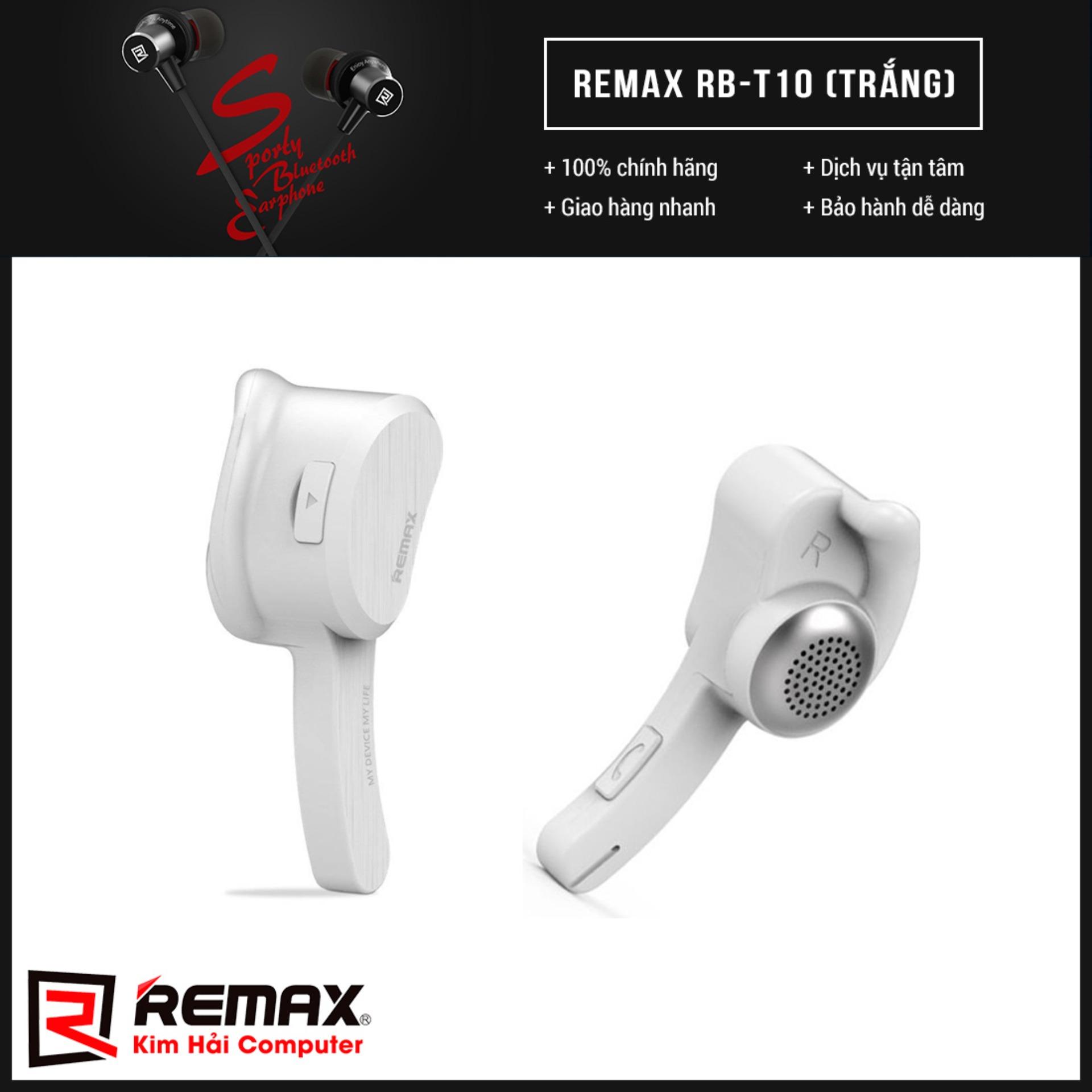 TAI NGHE BLUETOOTH V4.1 REMAX RB-T10 (Trắng) - Kim Hải Computer