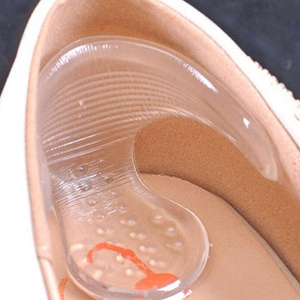 [HCM]Siêu rẻ Bộ 2 miếng lót gót giày silicon êm chân (trắng trong)