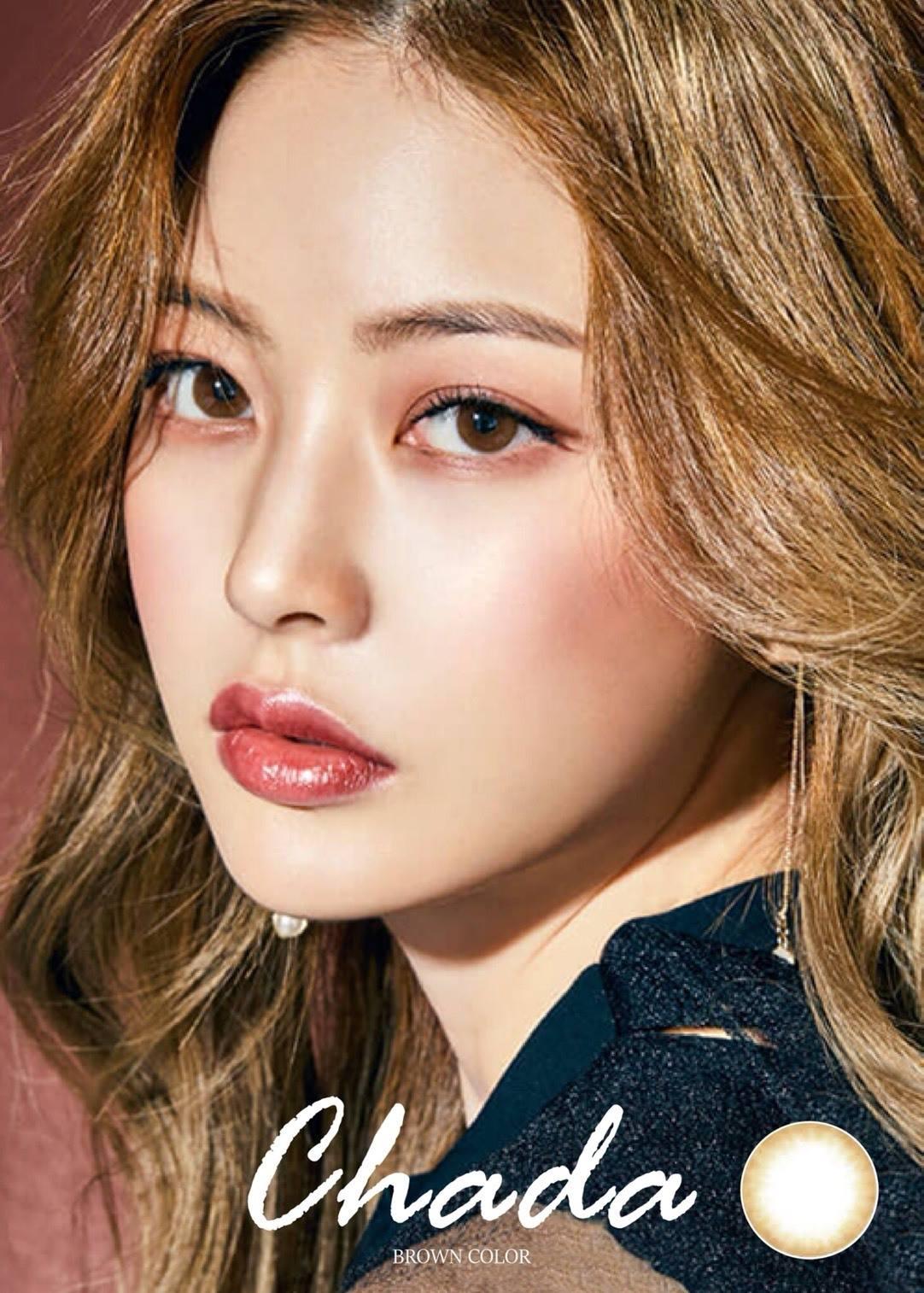 Contact Lens Brown Color Eye Accessory Yearly 0 Degree Korea 1 Gift Lenses Container CaseN (MS:77)