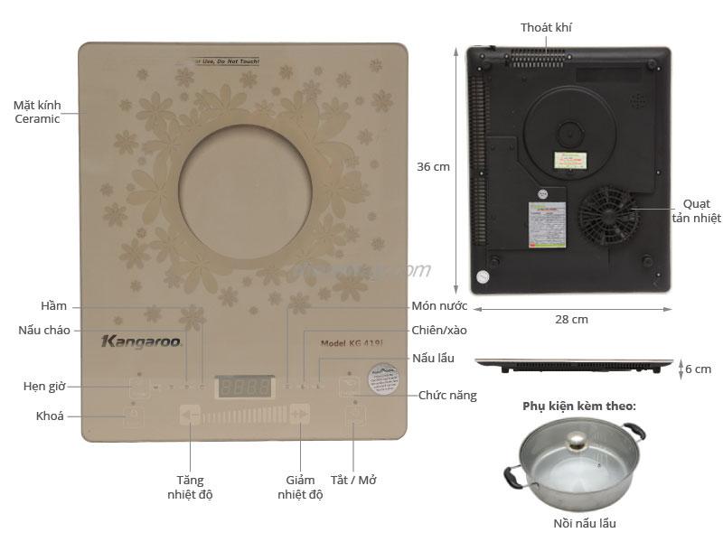 Bếp Điện Từ Siêu Mỏng Kangaroo KG 419i
