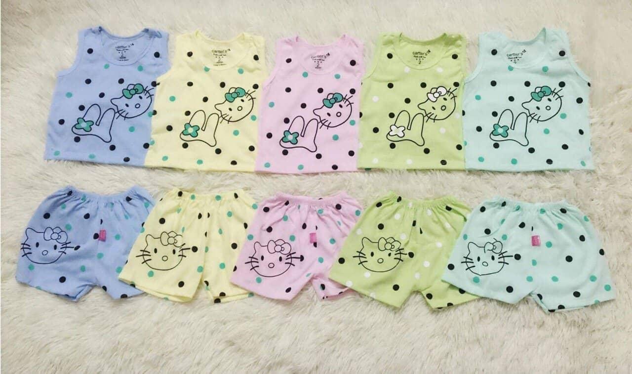 Set 5 bộ sát nách quần đùi bé gái 4-14kg(HÀNG ĐẸP, ẢNH THẬT)