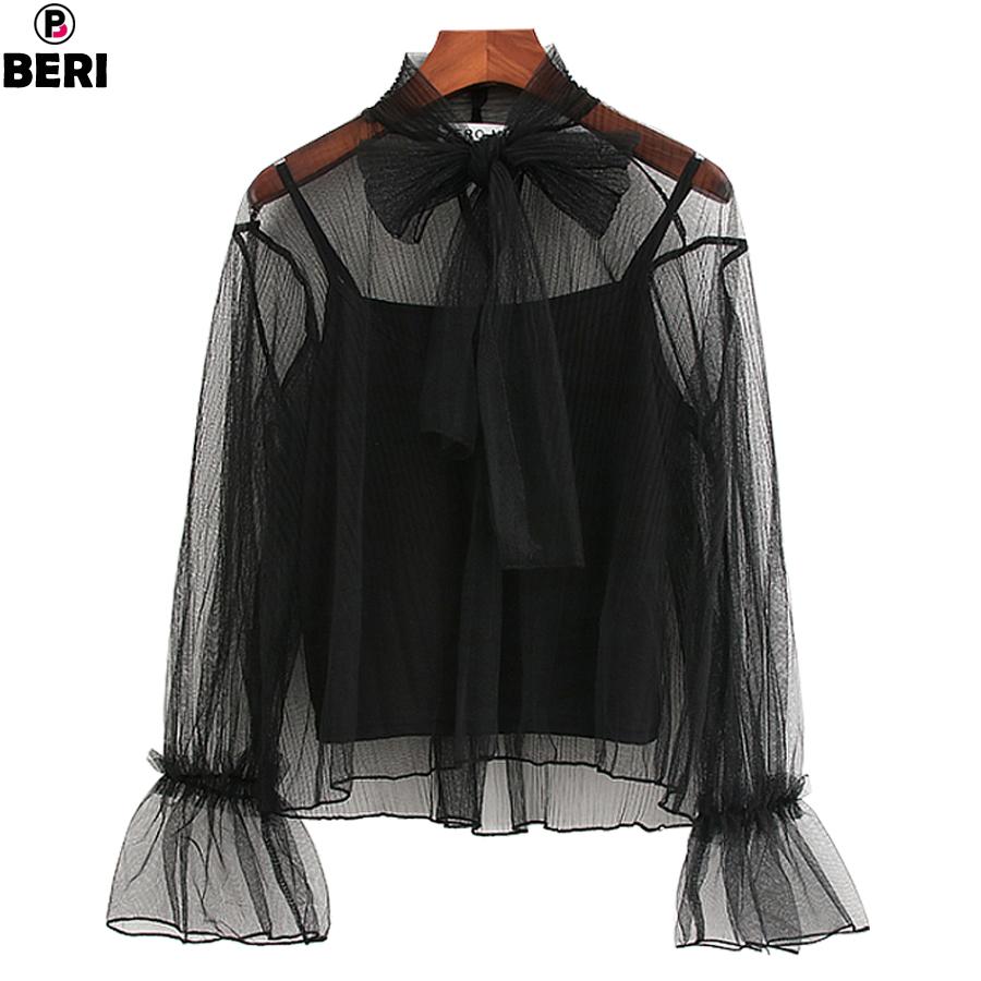 Áo ren thắt nơ tiểu thư BERI