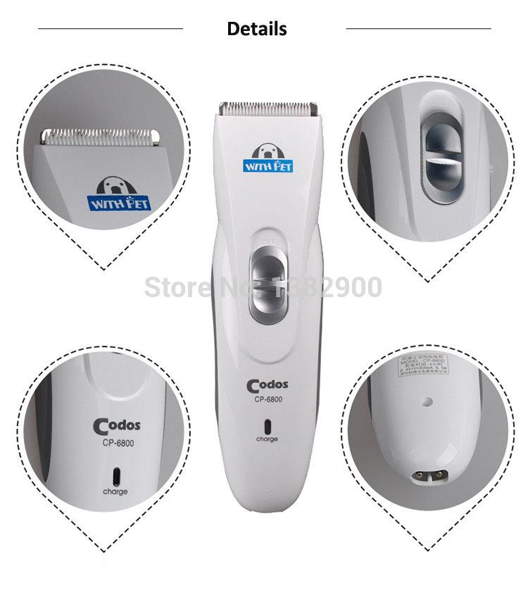 Tông Đơ Cắt Tỉa Lông Cho Chó Mèo Codos CP 6800 (Trắng)