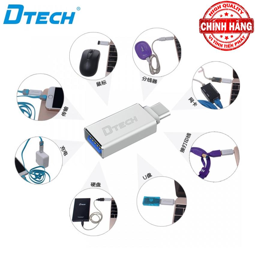 Đầu chuyển Type-C sang USB 3.0 Female OTG - DTech T0001A .