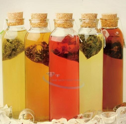 Bộ 3 chai tròn thủy tinh nút bần 350ml