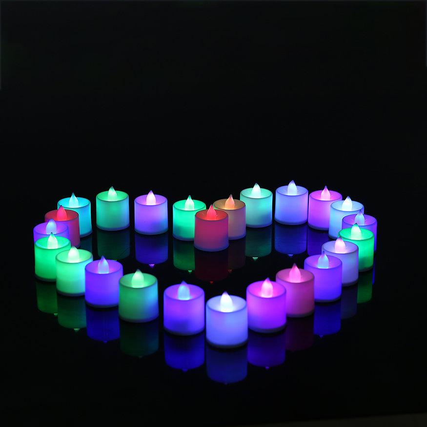 UINN Colorful LED Electronic Candle Light Tea Candles Home Decoration Lamp Multicolor