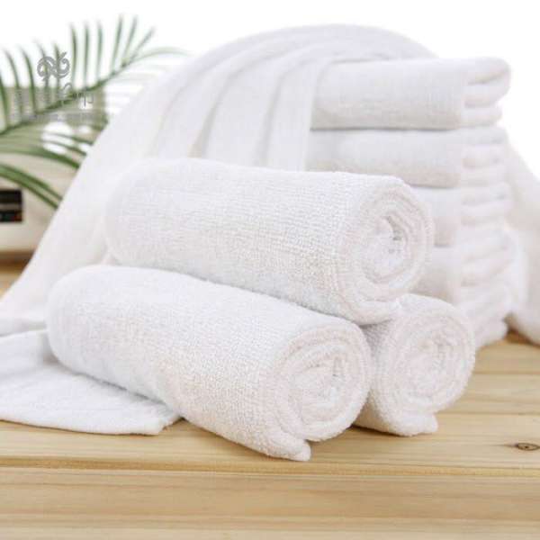 Khăn tắm xuất khẩu 100% Cotton 65*1m3*320g, khăn tắm gia đình, khăn gấp thiên nga, khăn trắng