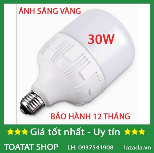 [Sĩ] Bộ 10 bóng đèn Led trụ 30W Siêu sáng - tiết kiệm điện (Vàng)