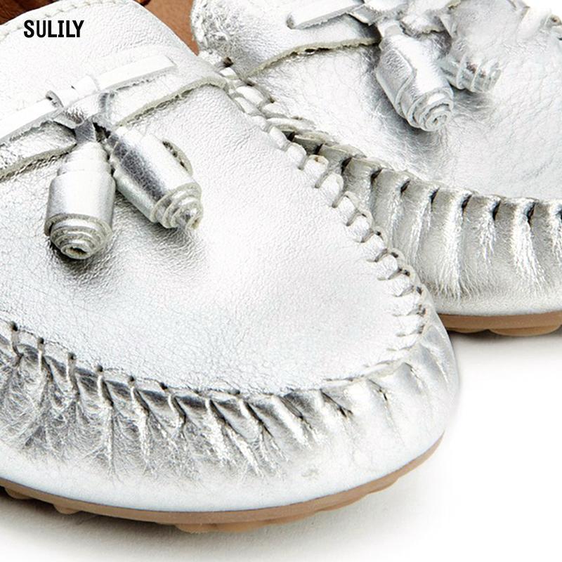 Giày Mọi Nữ Da Bò Nơ Sulily