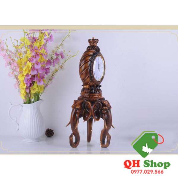 Đồng hồ để bàn hình voi QKD1655