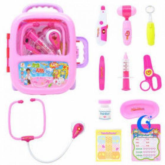 Đồ chơi cho bé tập làm bác sĩ dùng pin có đèn, Đồ chơi khám bệnh dùng pin, do choi bac sy co pin  co den