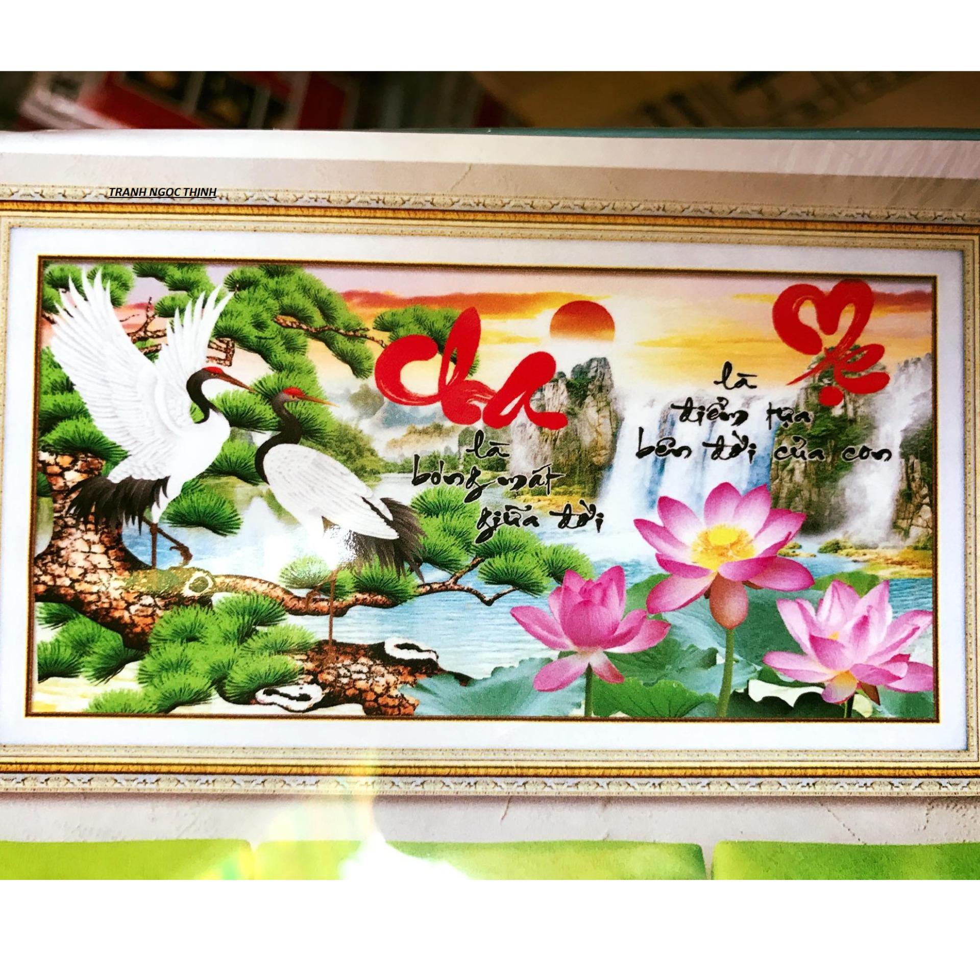 Tranh Đính Đá Cha Mẹ DF286