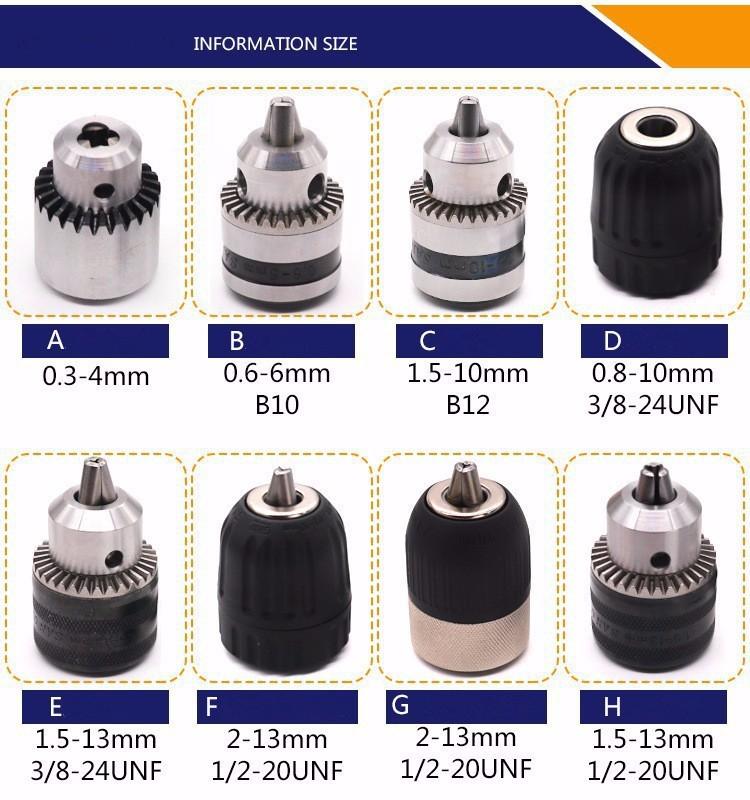 Đầu kẹp mũi khoan 0.8-10mm