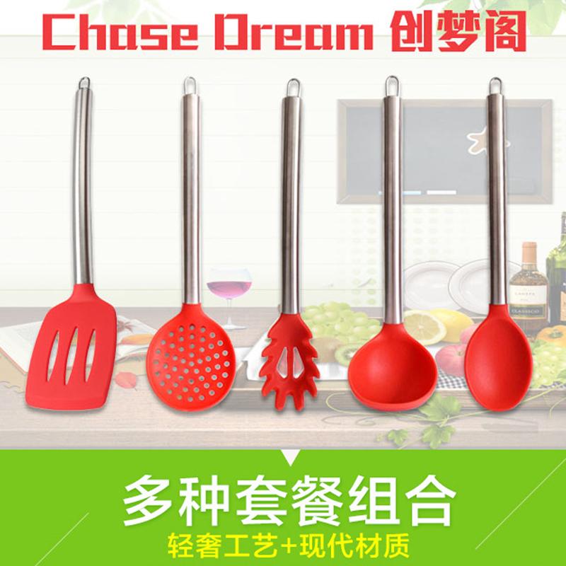 Silicone Chảo Chống Dính Muôi Múc Canh Xẻng Chiên