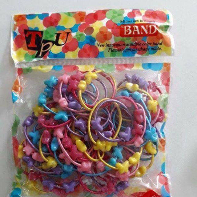 Dây buộc tóc cho bé GIÁ SIÊU RẺ Gói 50 dây thun buộc tóc cho bé, dây chun buộc tóc cho bé, dây buộc tóc, phụ kiện tóc, phụ kiện tóc cho bé