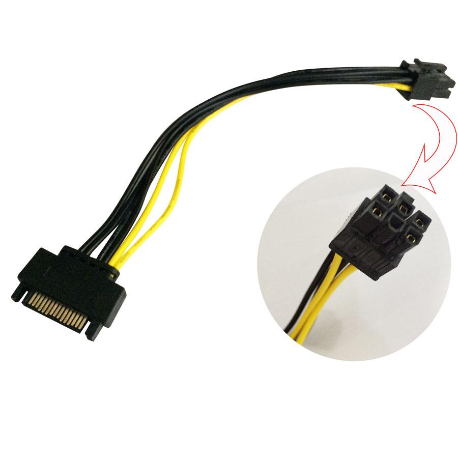 Cáp chuyển đổi nguồn SATA sang IDE 6Pin