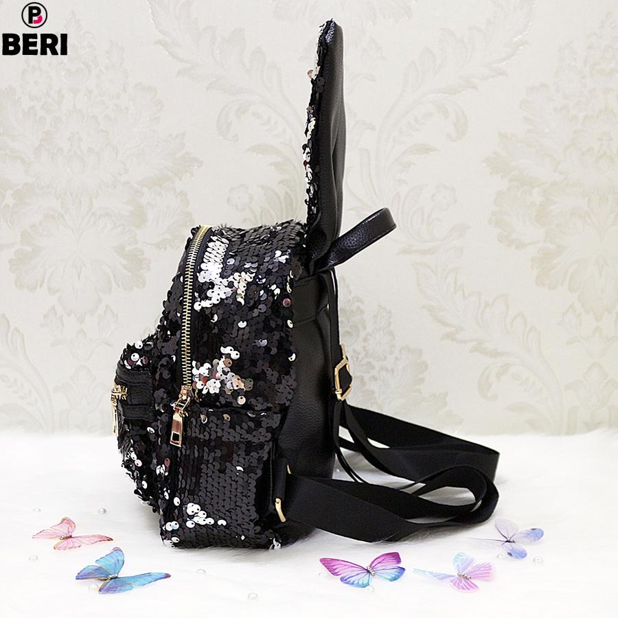 Balo thỏ sequin lấp lánh BERI (đen) - BALO003 - BALO004