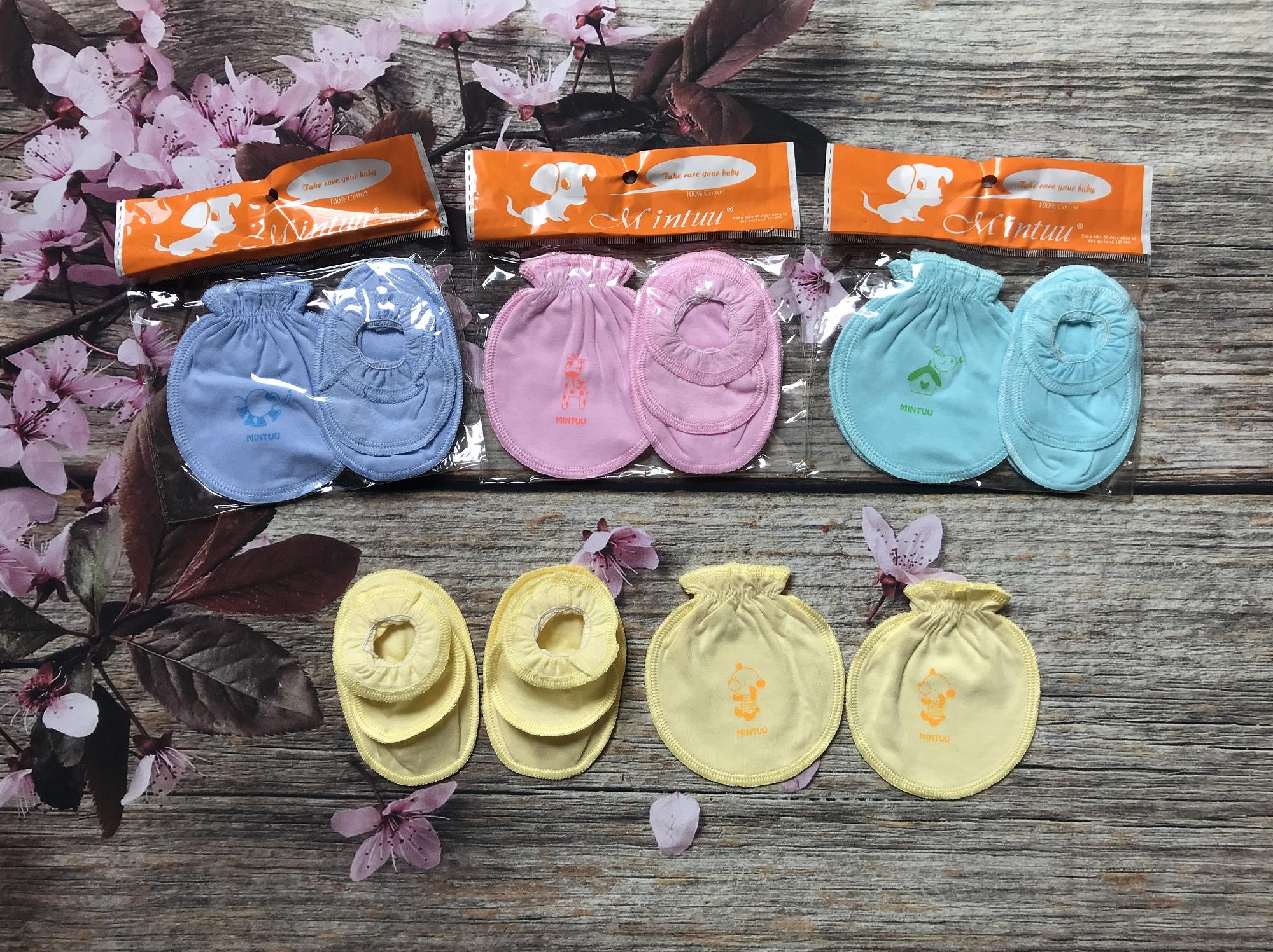 Combo 5 Bộ Bao tay, bao chân Mintaa cho bé sơ sinh