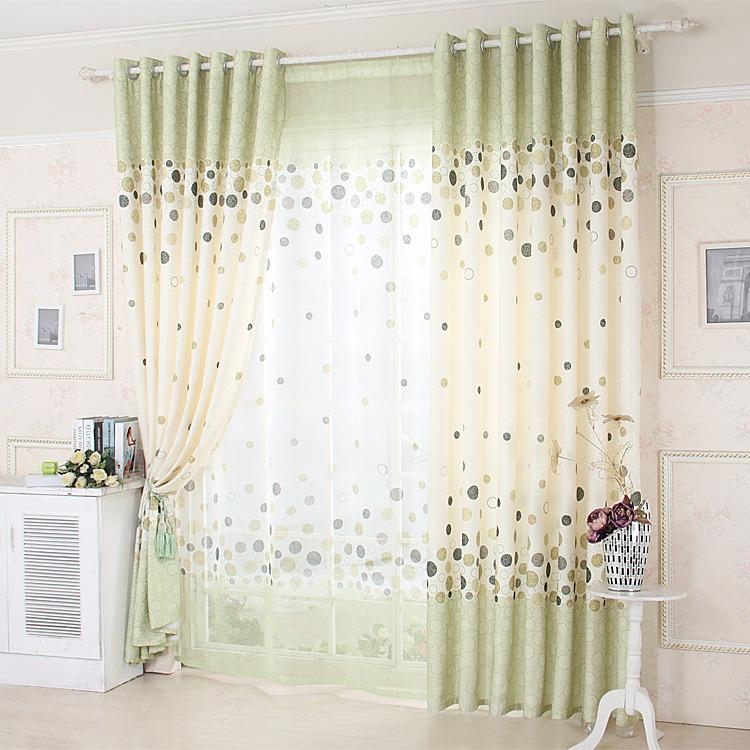 Rèm vải họa tiết chấm bi ( 3m ngang x 2.7m dài )