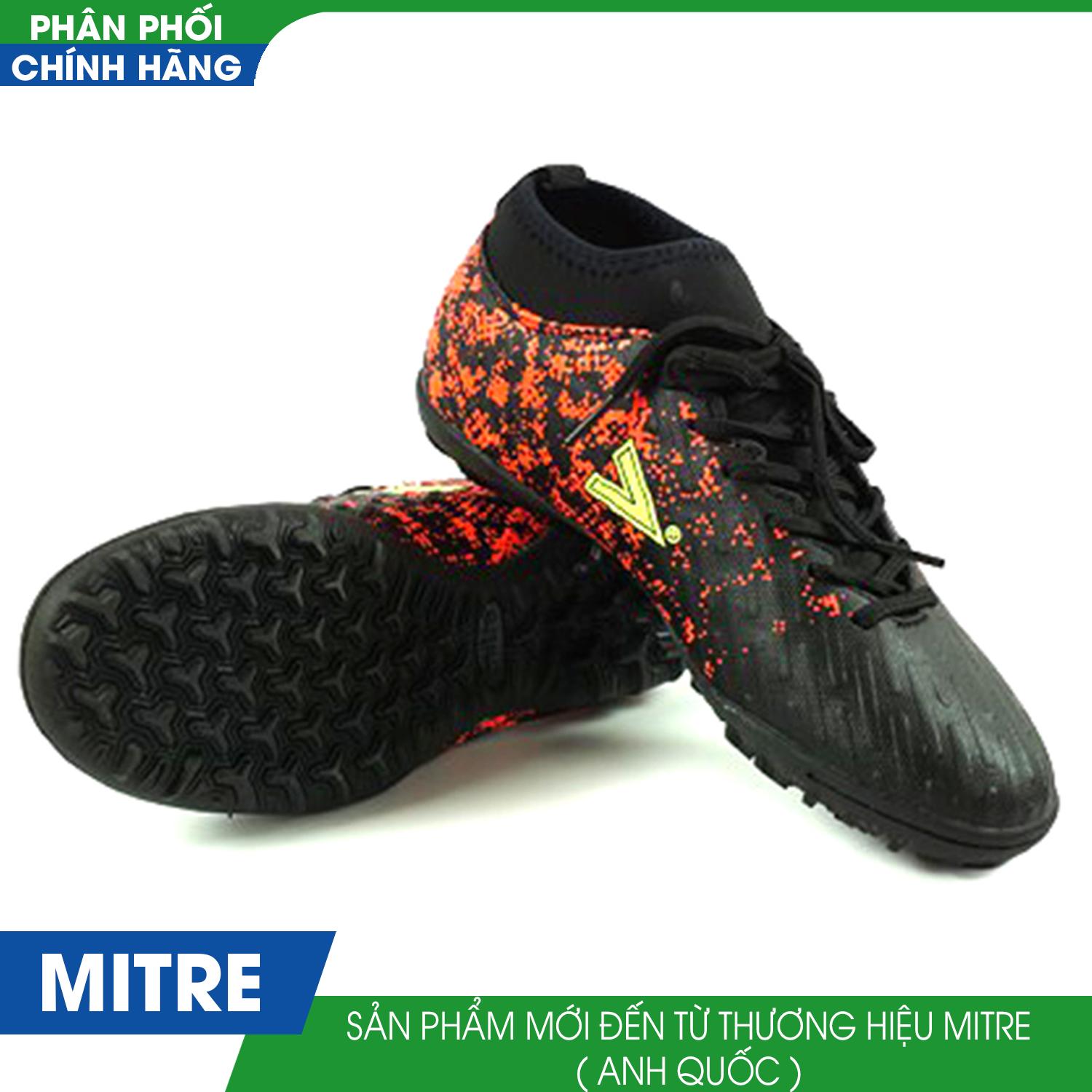 Giầy bóng đá sân cỏ nhân tạo Mitre 170501 ( ĐEN CAM )