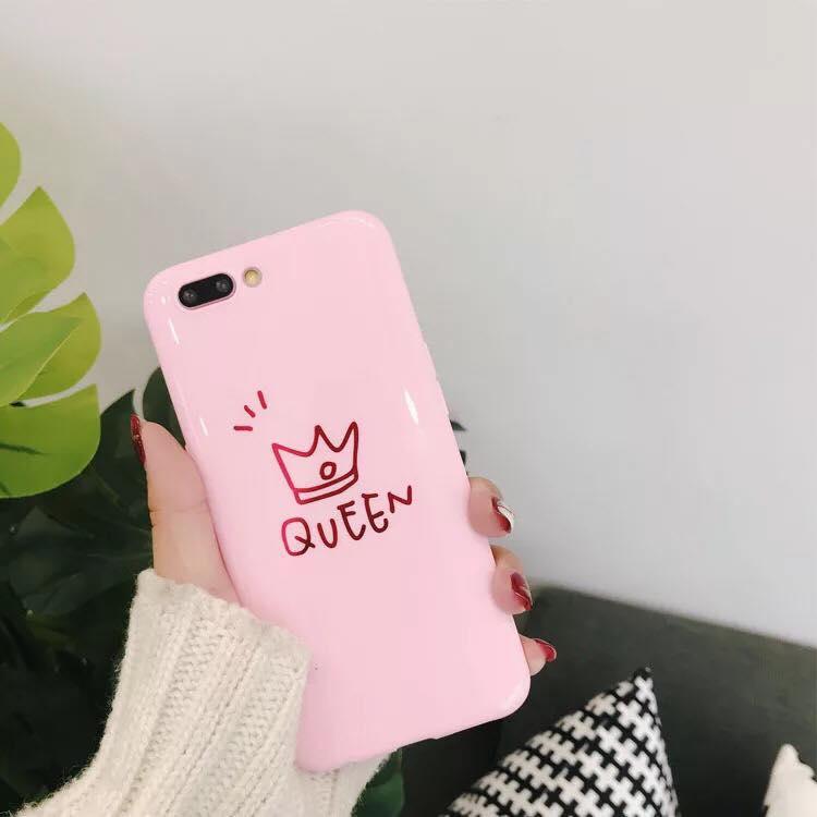 ỐP ĐÔI IPHONE KING VÀ QUEEN BÓNG ĐẸP