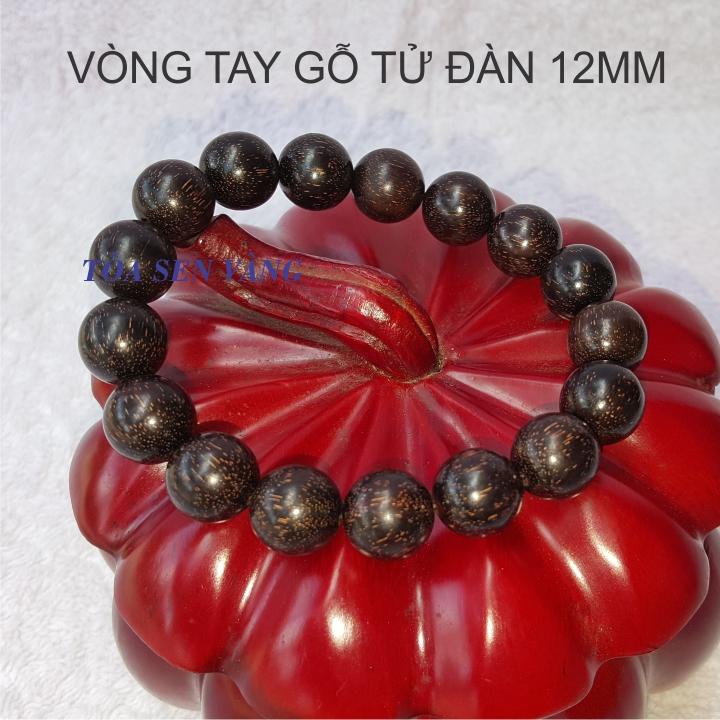 [HCM]VÒNG TAY GỖ TỬ ĐÀN 12MM