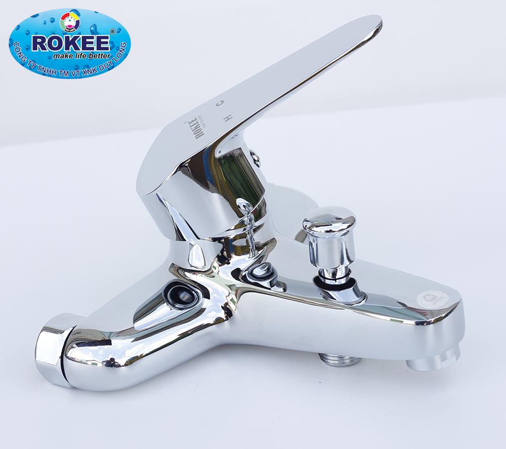 Củ sen tắm nóng lạnh Rokee - R407 (Trắng bạc)